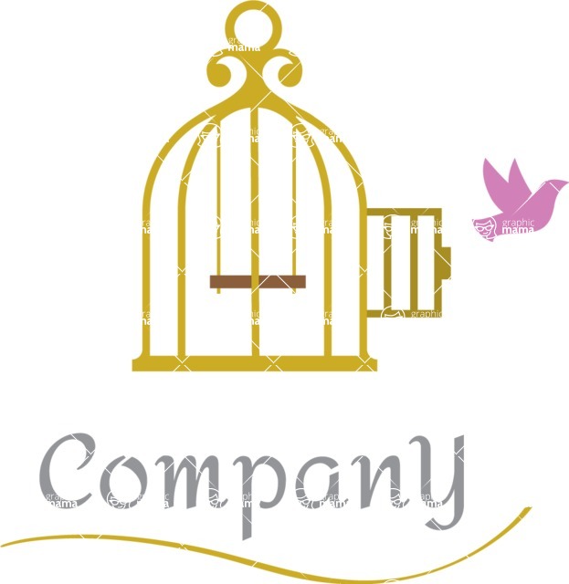 Business Logo Templates - vector graphics in a pack from GraphicMama - Freedom Logo Design with Free Bird